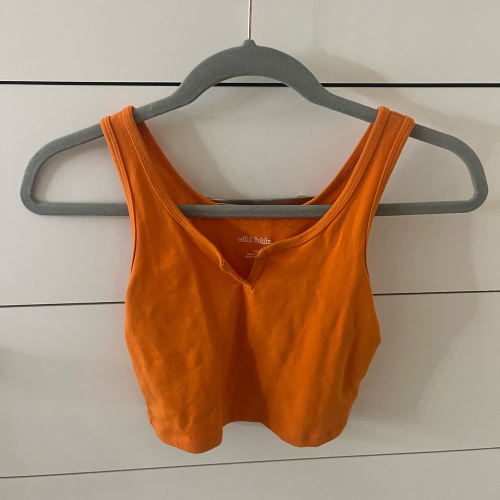 orange wild fable cropped tank